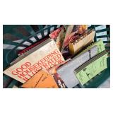 Large Laundry basket Full of Cook Books and Vintage Recipes