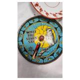 Gold Wall Sconce/Decore/Tin Planter/Holder and Spin Top