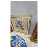 Cat Pics(raised), silver bell, wood puzzle and Misc Vintage