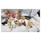 Vintage Porcelain, Plastic/Rubber Toys