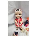 Vintage Porcelain, Plastic/Rubber Toys