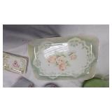 Jadite Opalesccent Vase, Bathroom Vanity Set,