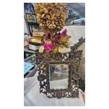 Topiary, Porcelain Doll, Cast Iron Framed Mirrors