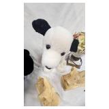 Flower Lamp, Stuffed Gof and Bear, Scotty Dog Book Ends