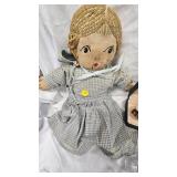 LaSalle  Watch amd stiffed Doll, Minature Clear Glassware