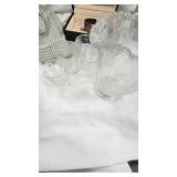 LaSalle  Watch amd stiffed Doll, Minature Clear Glassware