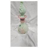 Fenton Vase/Decanter with Grap Pattern