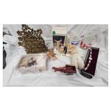 Cameo Watch/Cast Iron Horse/Wagon Toy, Brass Envelope Holder