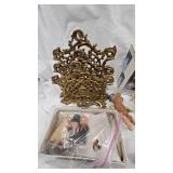 Cameo Watch/Cast Iron Horse/Wagon Toy, Brass Envelope Holder