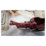 Cameo Watch/Cast Iron Horse/Wagon Toy, Brass Envelope Holder