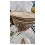 Fabrege Style Egg, Plates, Grape Vine Flower Pot, Horse Tin Box