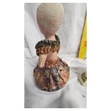 Cow Figure, Rooster, Woman Pin Cushion