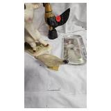 Cow Figure, Rooster, Woman Pin Cushion