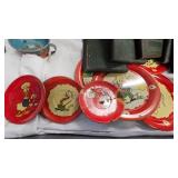 Mini Historical Books, Doll Furniture, additional metal tea set pieces