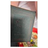 Mini Historical Books, Doll Furniture, additional metal tea set pieces