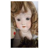 Antique Jester Clown Doll and Leather Doll Body, additional Porcelain Doll