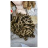 Antique Jester Clown Doll and Leather Doll Body, additional Porcelain Doll