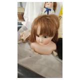 Misc Porcelain Dolls, parts, and Leather Bodies and Ben Franklin Style Vintage Glasses
