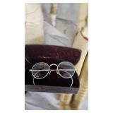 Misc Porcelain Dolls, parts, and Leather Bodies and Ben Franklin Style Vintage Glasses