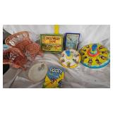 Uncle Wiggly Game, Toy Wicker Set, Spin Top