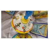 Uncle Wiggly Game, Toy Wicker Set, Spin Top