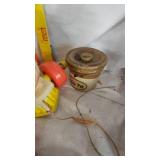 Top, Horseshoe Toss Game, Rubber Train/Conductor Toy