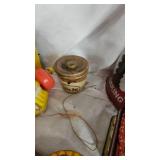 Top, Horseshoe Toss Game, Rubber Train/Conductor Toy