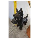 Scotty Figure and Terra Cotta Bunny Planter