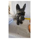 Scotty Figure and Terra Cotta Bunny Planter