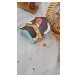 Ceramic Village Pieces and Molded Snowman