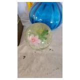 Blue Vase and Paperweight, Misc Vintage