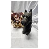 Scotty Dog, Christmas Village House and Candle Holders