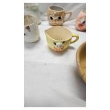 Stoneware Bowls with Cups