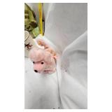 Large Shooter Marbles along with Frog Figures and Poodle Wind Up Toy