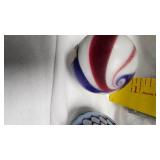 Large Shooter Marbles along with Frog Figures and Poodle Wind Up Toy