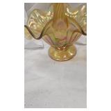 Fenton Glass Basket/Swinging Figures