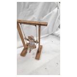 Fenton Glass Basket/Swinging Figures