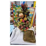 Topiary Fruit Tree, Tray, Gameboard, Wood Toy Ride On