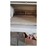 Wood Bread Box and Vintage Drum