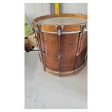 Wood Bread Box and Vintage Drum