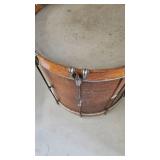 Wood Bread Box and Vintage Drum