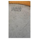 Wood Bread Box and Vintage Drum