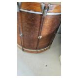 Wood Bread Box and Vintage Drum