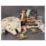 Over 20" Millenium Falcon & Other Star Wars Collectible Toy Set