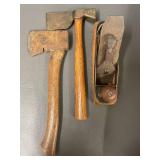 Vintage Woodworking Hand Tools Set - Keen Kutter Hatchets & Plane