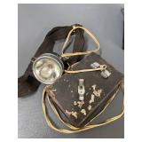 Vintage Winchester Miner Helmet Lamps Set with Battery Packs