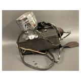 Vintage Winchester Miner Helmet Lamps Set with Battery Packs