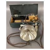 Vintage Winchester Miner Helmet Lamps Set with Battery Packs