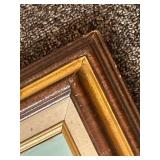 Vintage Framed Duck Painting on Canvas