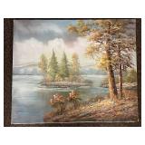 Serene Landscape Signed Original Oil Painting